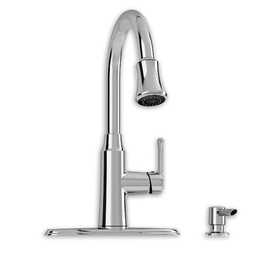 Danao Single-Handle Pull-Down Triple Spray Kitchen Faucet with Soap Dispenser 1.8 gpm/6.8L/min